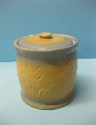 Red Wing Blue & Tan Cat Tail Cookies Jar 