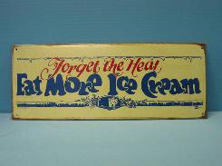 Eat More Ice Cream Tin Sign 