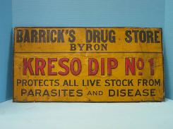 Barrick's Drug Store Metal Sign 