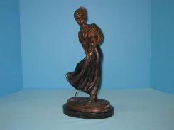 Bronze Female Golfer Statue