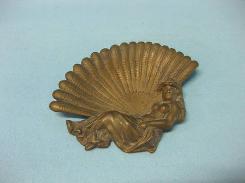 Ornate Brass Figure Ash Tray 