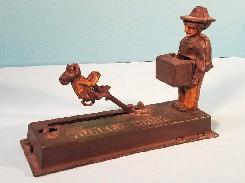 Monkey Cast Iron Mechanical Bank