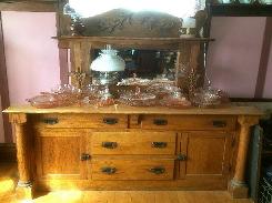 Ornate Oak Sideboard 