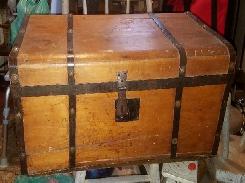 Pine Iron Strapped Immigrants Trunk 