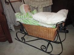 Wicker Doll Sleigh
