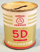 Cities Service 5D Cool Motor Tin Bank