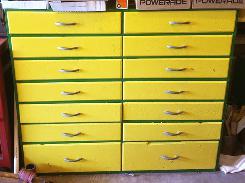 John Deere Theme 14 Drawer Wooden Cabinet 