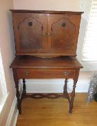 Walnut Two-Piece Desk