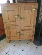 Oak Four Door Ice Box