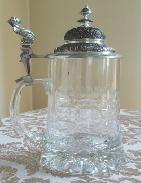 German Cut Crystal Stein 