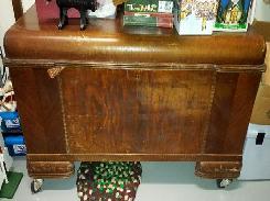 Walnut Deco Waterfall Cedar Chest