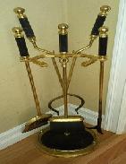 Brass Fireplace Tool Set 