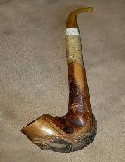 Wooden Carved Alligator Pipe 