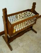 Walnut Hand Crafted Swinging Cradle 