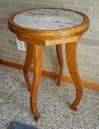 Oak Marble Top Fern Stand