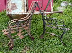 Ornate Cast Iron Park Bench Frame 