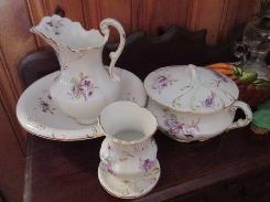 Ironstone 'Violet' Commode Set