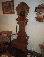 Oak Victorian Hall Seat