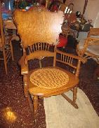 Oak Shield Back Rocker