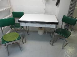 Porcelain & Chrome Dinette Set