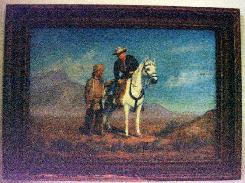Frank Mcglynn Horse & Two Cowboys Landscape Painting