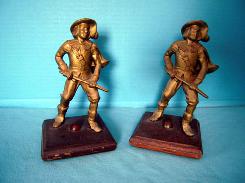 Figural Musketeer Book Ends