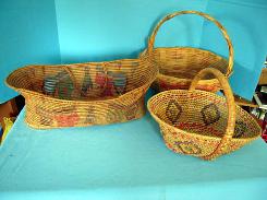 Woven Indian Style Basket Collection 