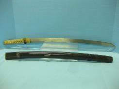  Japanese Wakizashi Sword w/ Gold Furnishings