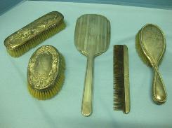 Sterling Silver Victorian Mirrors, Combs and Brushes