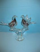 Art Glass Dove Statuette