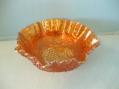 Marigold Carnival Glass Grapevine Pattern Bowl 
