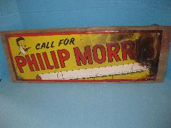 Phillip Morris Metal Embossed Sign