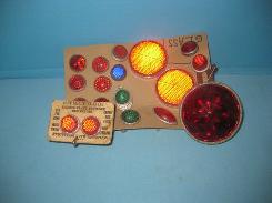 Vintage License Plate Reflecto Dot Fasteners