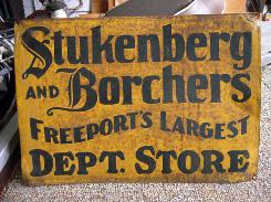 Stukenberg & Borchers Dept. Store Metal Sign