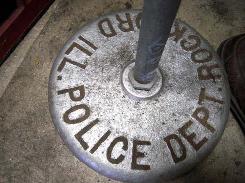 Early Rockford Police Dept. Sign Base