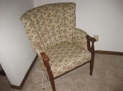 Floral Carved Walnut Parlor Chair