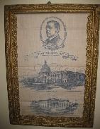 Woodrow Wilson Gilt Framewd Inauguratrion Cloth