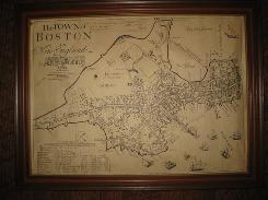 Town of Boston 1722 Map
