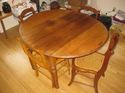 Walnut Oval Drop Leaf Kitchen Table