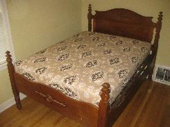 Spindled Walnut Bed