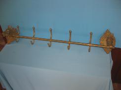      Ornate Brass Horse Head Coat Rack