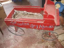 Child's Red Wooden Wagon