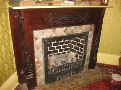  Ornate Oak Fireplace Mantle