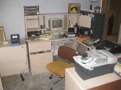Blond Oak Computer Desk Set
