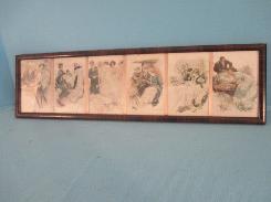 Courtship 6-Panel Litho in Period Frame
