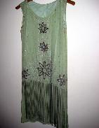 Chartruese Beaded Flapper Dress