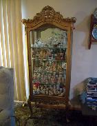 French Gilt Glass Curio Cabinet