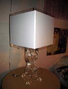 Lucite Block Table Lamp