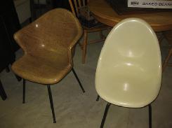 Molded Burlap Shell Chair