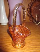 Carnival Glass Marigold Small Basket